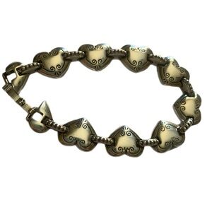 Brighton Cafe Au Lait Heart Link Bracelet